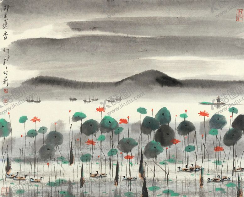 编号：20902509111931585103【酷图网】源文件下载-中式山水风景画