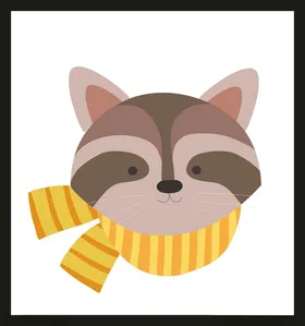 手绘小浣熊