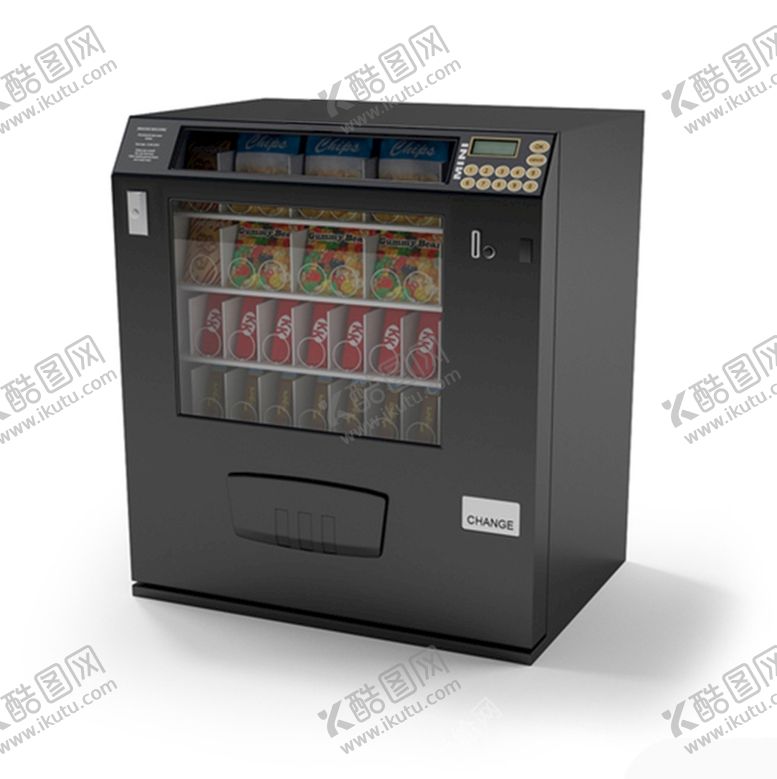 编号：24475312012328254501【酷图网】源文件下载-C4D模型自动售货机贩卖机糖果