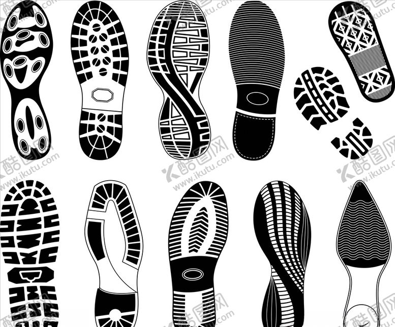 编号：27849410141205534837【酷图网】源文件下载-矢量鞋印