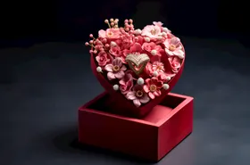 玫瑰花摄影高清摄影图七夕节素材写信