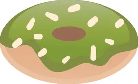 抹茶甜点相关卡通绿色矢量图