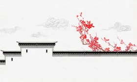 中式背景图水墨新禅意