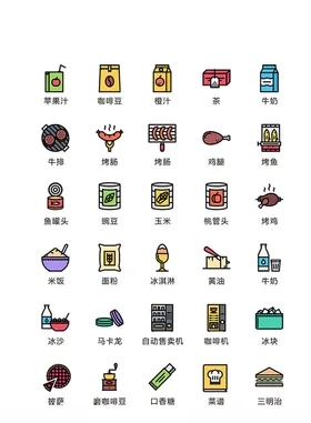 美食图标食品图标餐饮图标