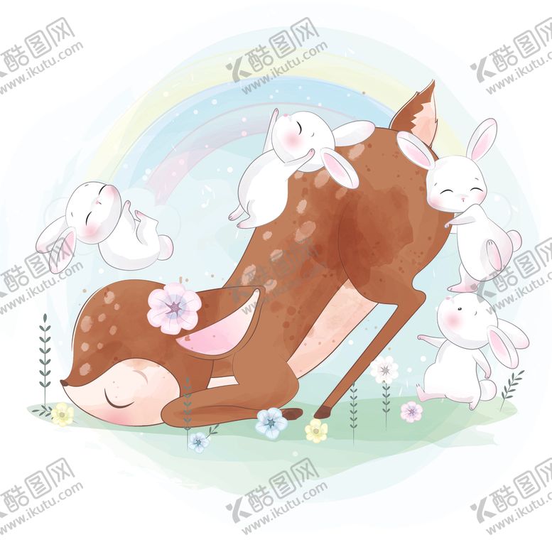 编号：20428609250442368285【酷图网】源文件下载-温馨浪漫儿童插画