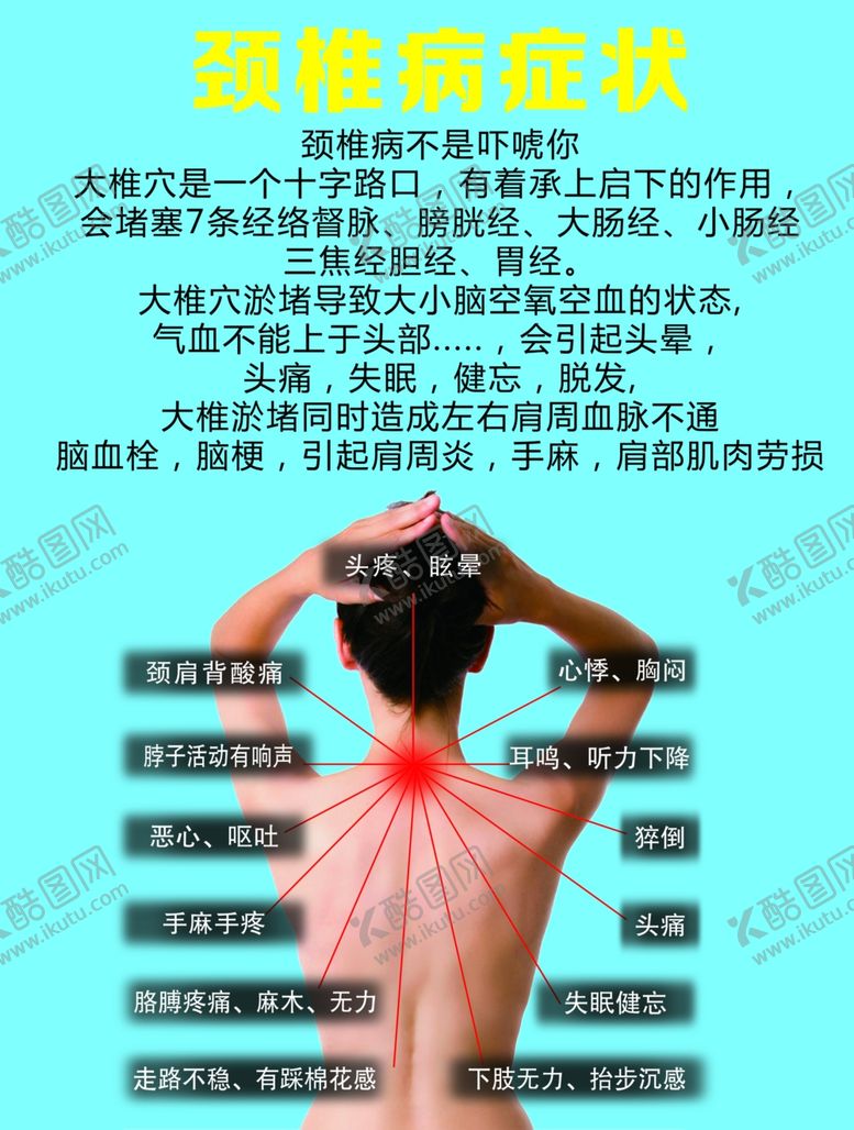 编号：12063303280552482422【酷图网】源文件下载-颈椎病症状