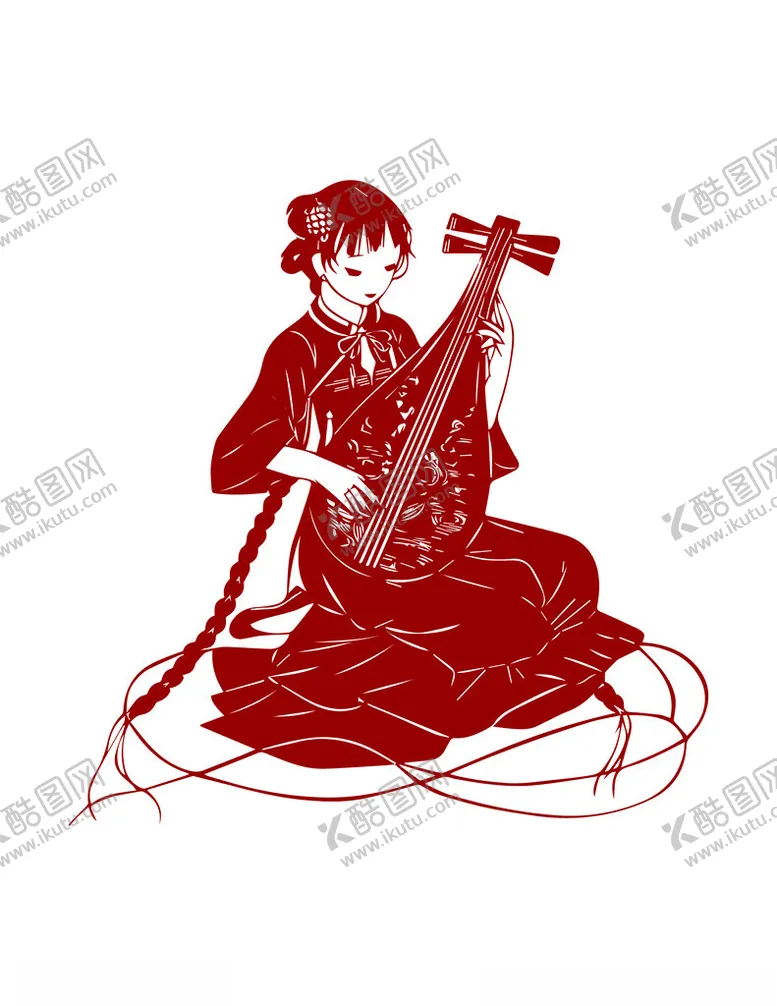 编号：76015301262027217923【酷图网】源文件下载-剪纸美女