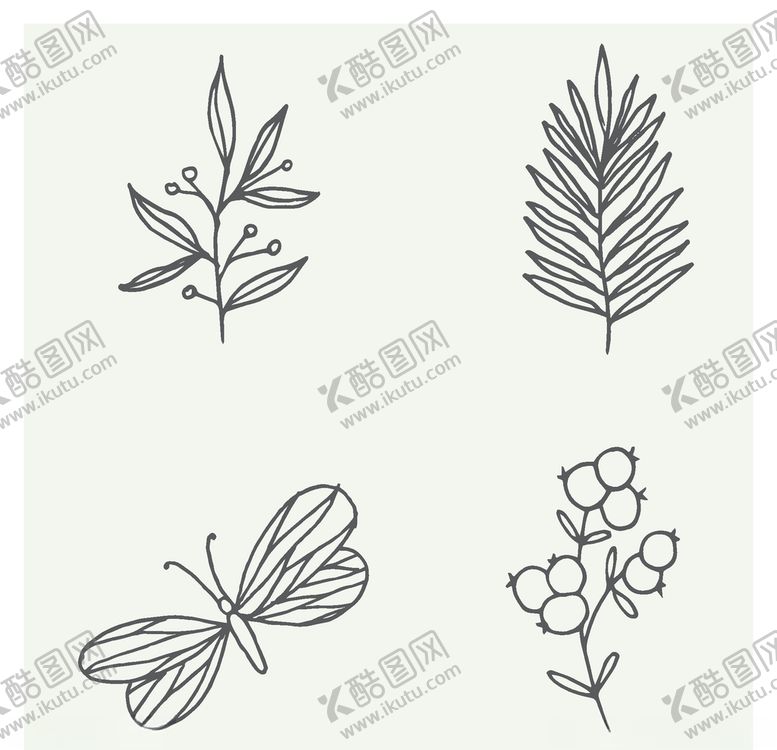 编号：73125205181632118715【酷图网】源文件下载-手绘植物
