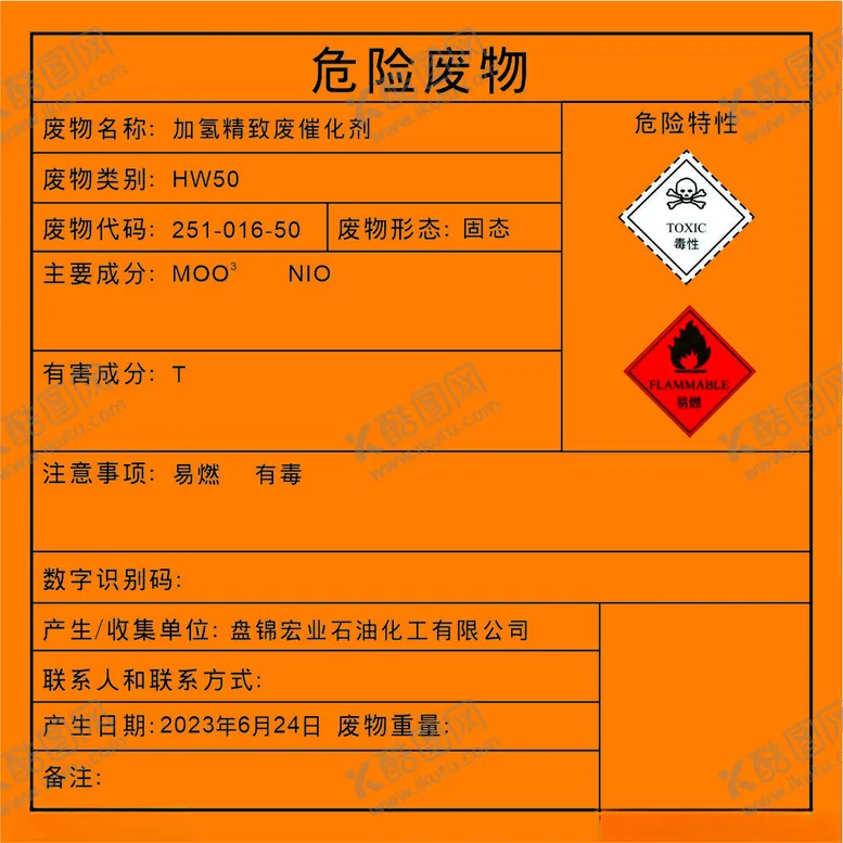 编号：25259512202313074201【酷图网】源文件下载-危险废物