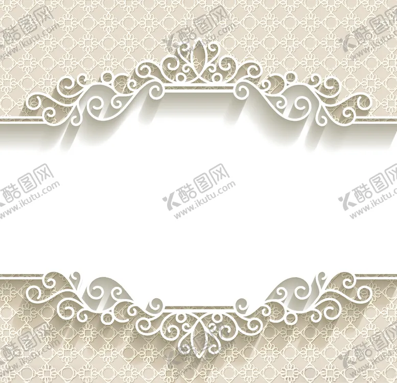 编号：70415309251709055292【酷图网】源文件下载-欧洲剪纸花边婚礼边框