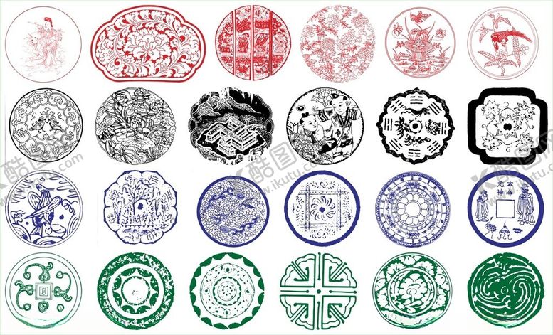 编号：72669811020348458929【酷图网】源文件下载-圆形花边圆形边框花边花纹