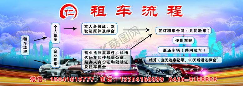编号：34318609160614422663【酷图网】源文件下载-租车流程