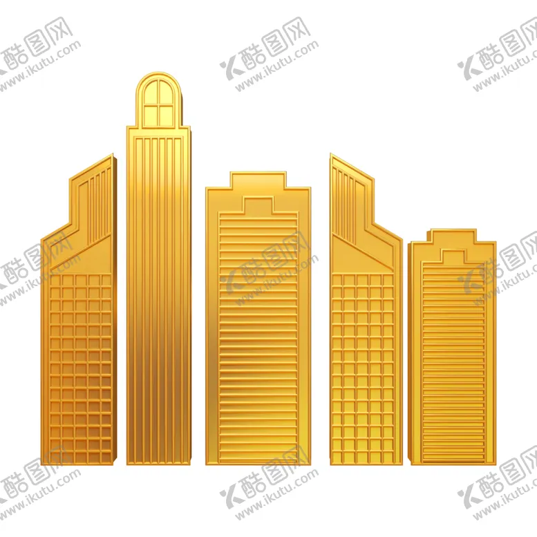 编号：20473802010045349356【酷图网】源文件下载- 金色城市剪影素材图片 