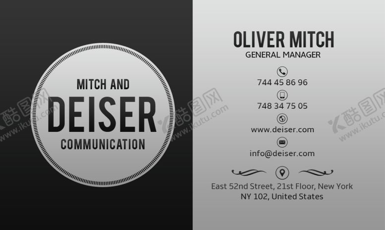 编号：91415210091947309318【酷图网】源文件下载-时尚名片