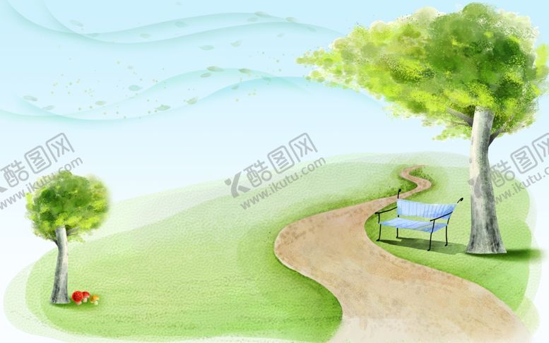 编号：37262007061702047429【酷图网】源文件下载-乡间小路漫画