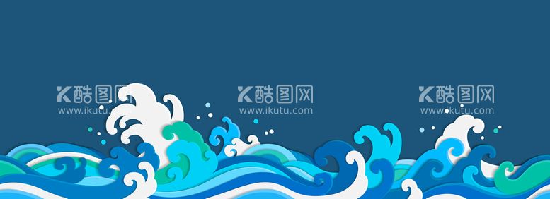 编号：50762412180648122932【酷图网】源文件下载-海浪背景文化墙素材