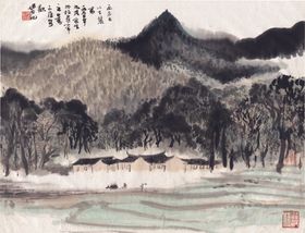 水墨山水国画风景