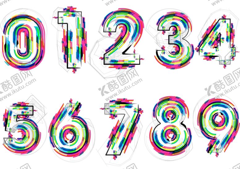 编号：95200807040809509907【酷图网】源文件下载-数字字体艺术字