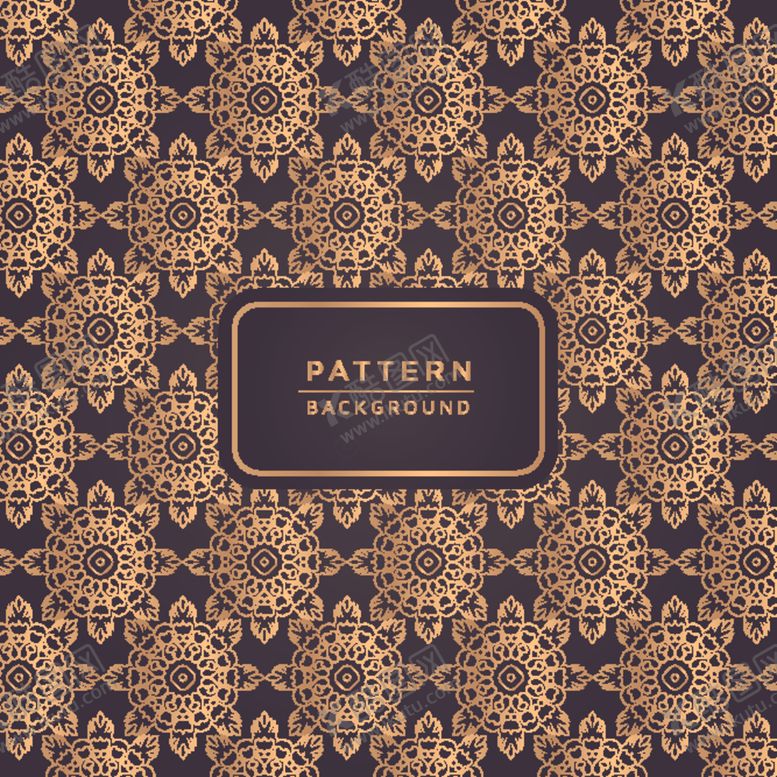编号：40494709290503387335【酷图网】源文件下载-金色连续花纹