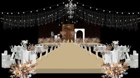 浪漫咖色婚礼现场布置