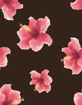 红花几何涂鸦矢量图