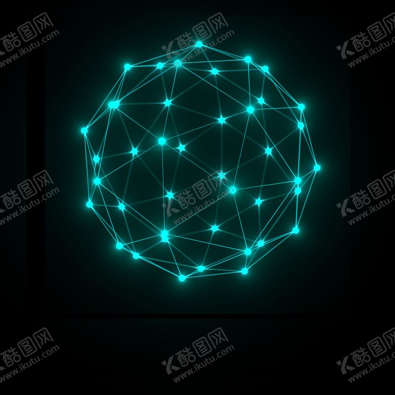 编号：52706405020031435479【酷图网】源文件下载-科幻多边形小球