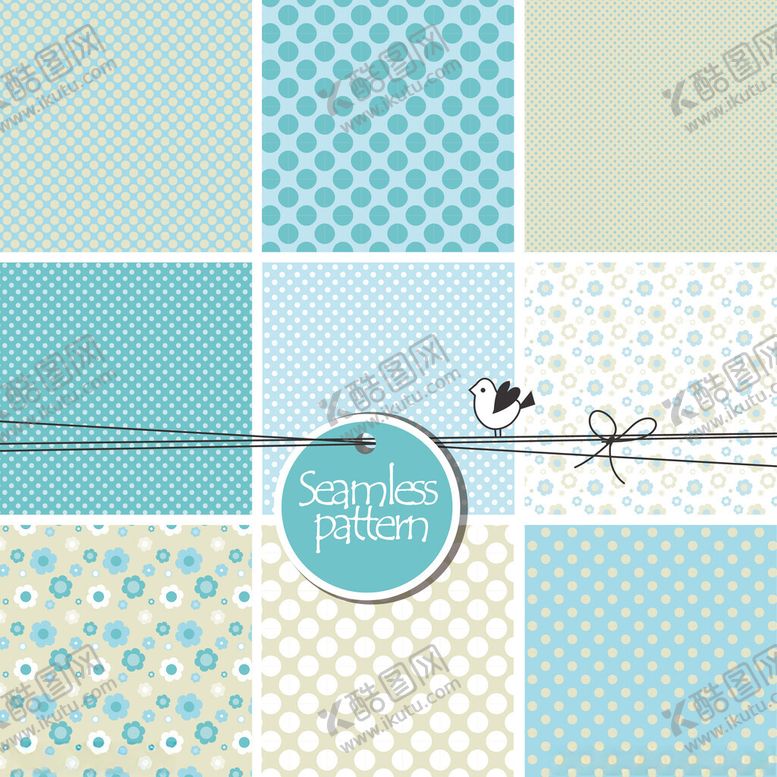 编号：83479511021831256104【酷图网】源文件下载-清新蓝调几何图案背景图