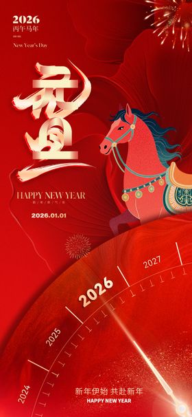2026元旦海报马年海报