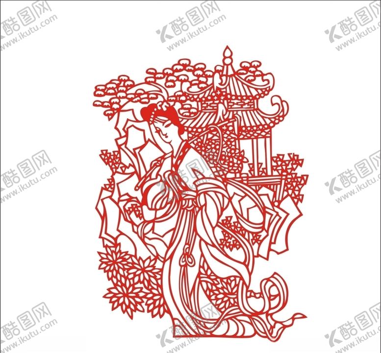编号：68461510271451401654【酷图网】源文件下载-美女剪纸