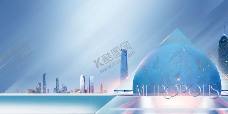 编号：15148905100320559386【酷图网】源文件下载-蓝色城市地产