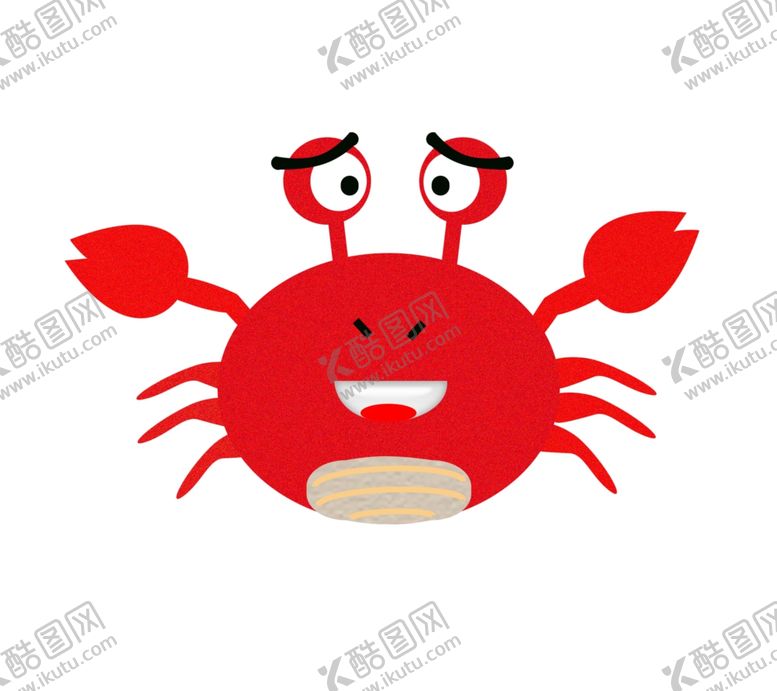 编号：94245102212227109378【酷图网】源文件下载-卡通螃蟹插画