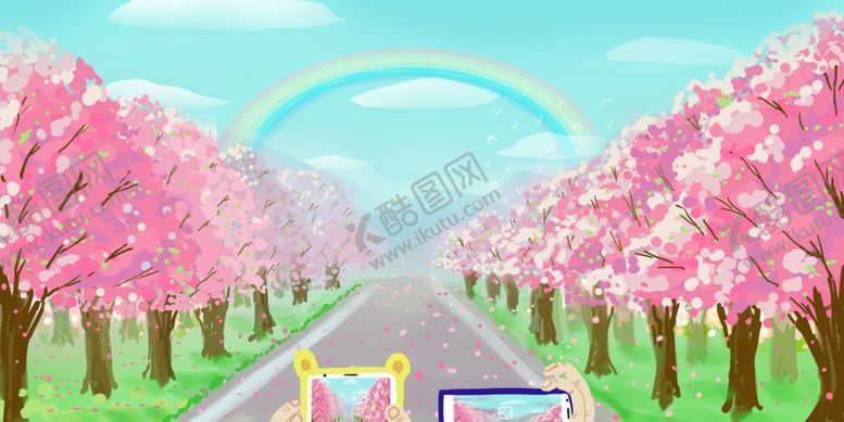 编号：18895609191950441195【酷图网】源文件下载-手绘樱花