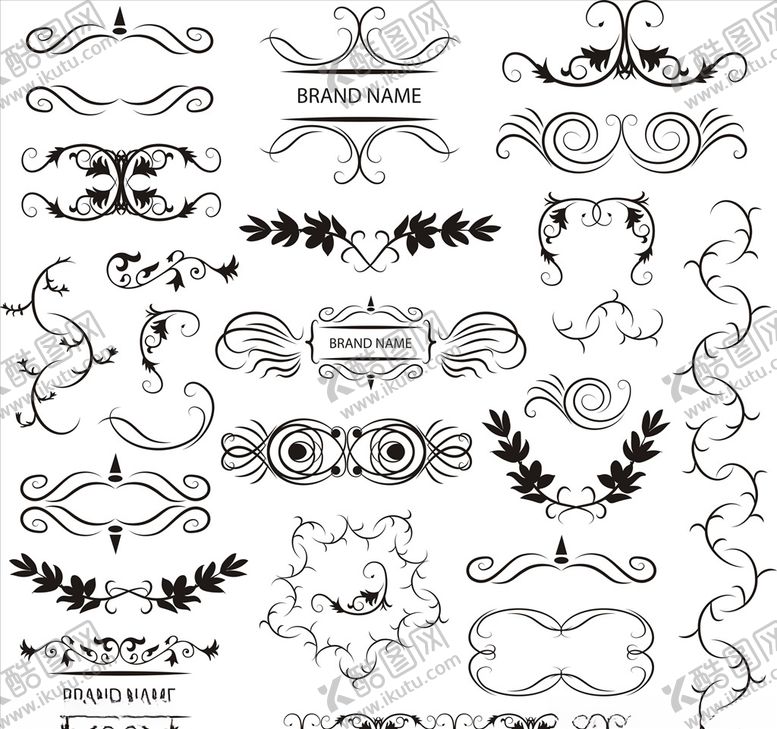 编号：26884410130410072506【酷图网】源文件下载-矢量花边花纹