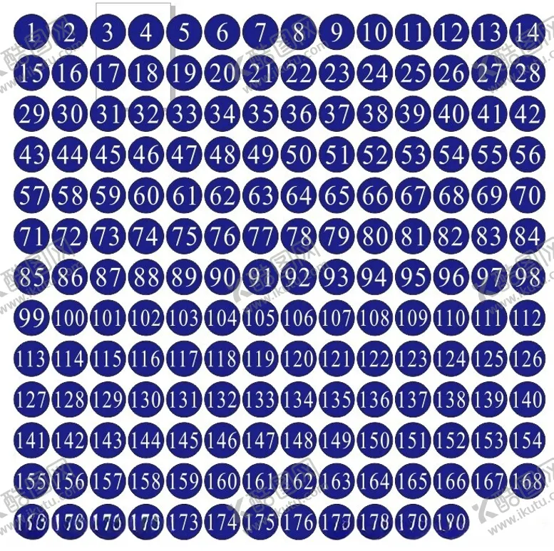 编号：56224602232104486969【酷图网】源文件下载-圆形数字号码200图片