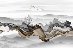 山水抽象画