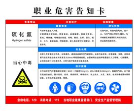 化氢职业病危害告知牌