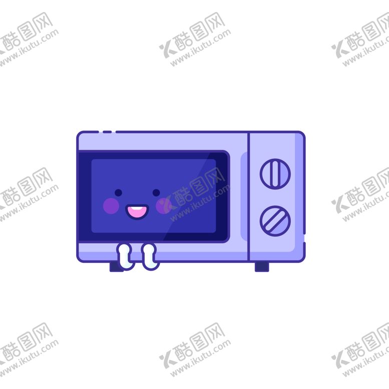 编号：34224709240710299044【酷图网】源文件下载-生活用品可爱微波炉PNG
