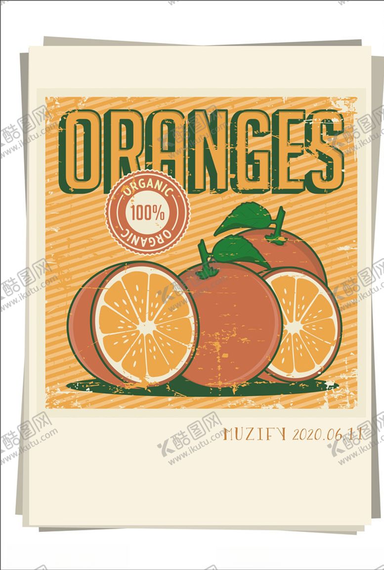 编号：52186910150147172000【酷图网】源文件下载-橘子复古广告画