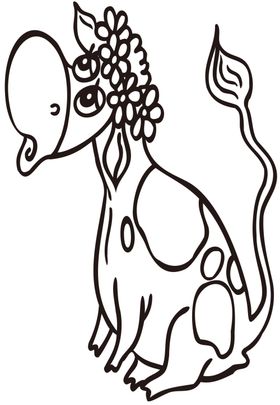 卡通画少儿涂鸦线描儿童装饰彩笔