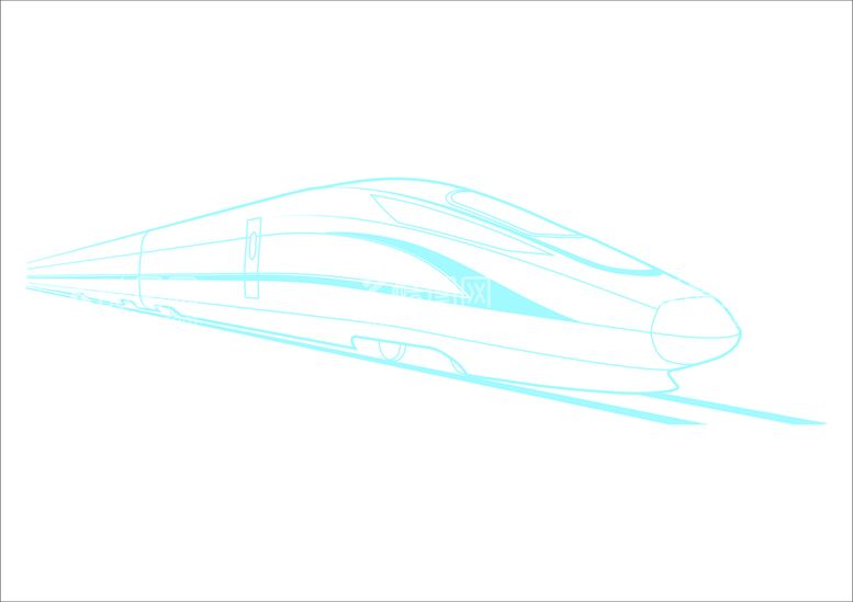 编号：21394609160742527621【酷图网】源文件下载-高铁线稿