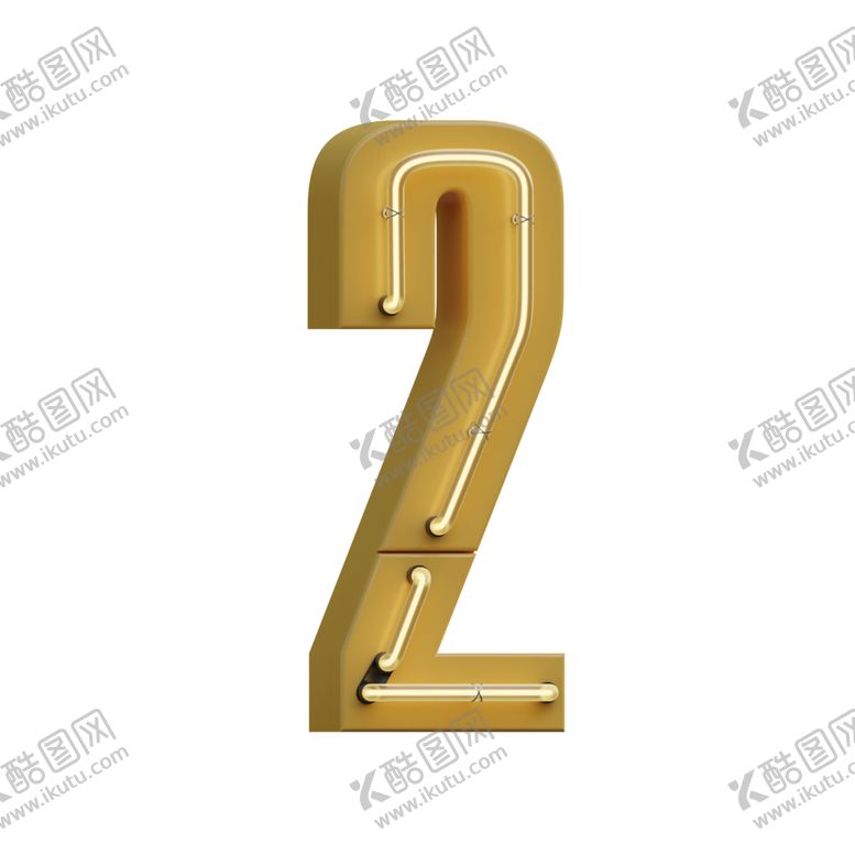 编号：68246109191255592071【酷图网】源文件下载-高清立体灯管数字元素