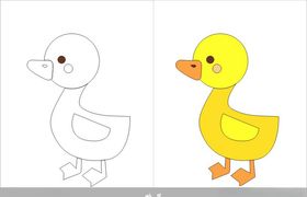 鸭子简笔画