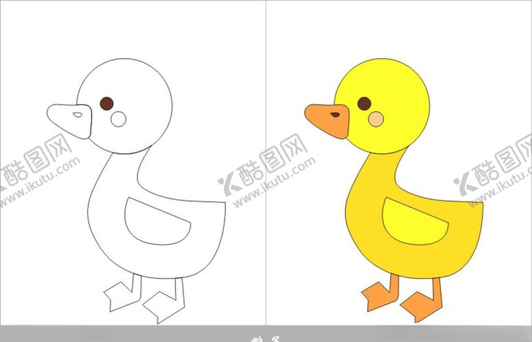 编号：63476307140429216756【酷图网】源文件下载-鸭子简笔画