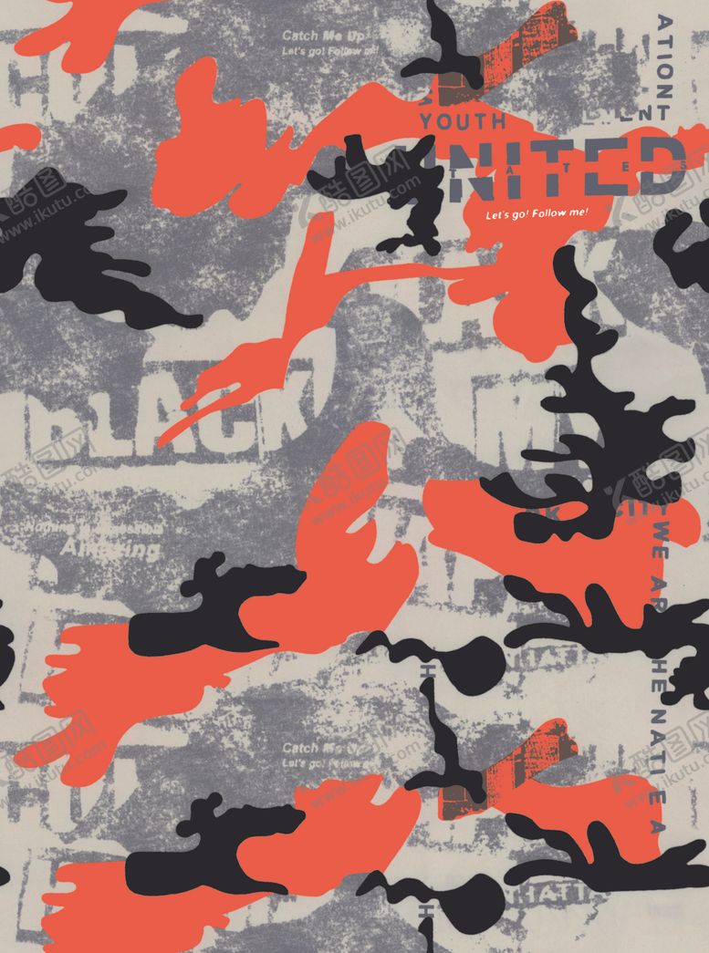 编号：12769710052208576438【酷图网】源文件下载-英文字母泥点迷彩