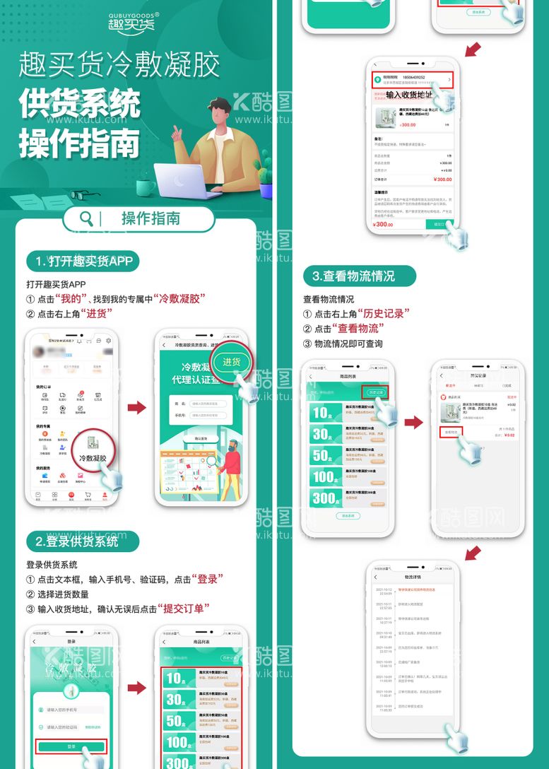 编号：85167811171029147165【酷图网】源文件下载-app操作指南长图