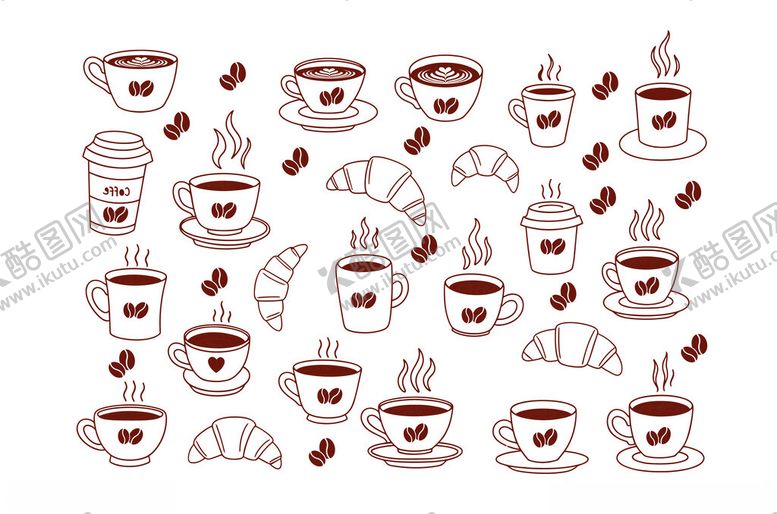编号：43230004011635519798【酷图网】源文件下载-咖啡图案