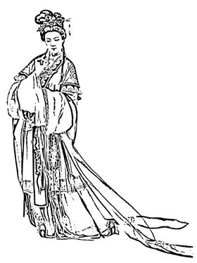 国风侍女插画