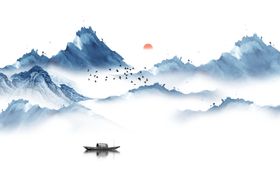 水墨山水背景
