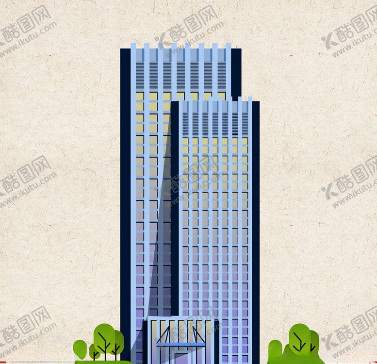 编号：48661404290557287296【酷图网】源文件下载-扁平风矢量图建筑高楼