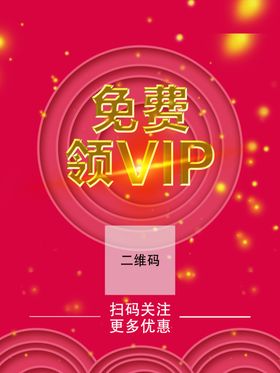红色VIP电商海报